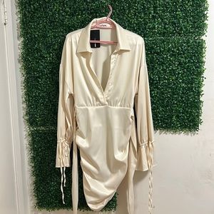 Unmatched satin midi dress from fashion nova